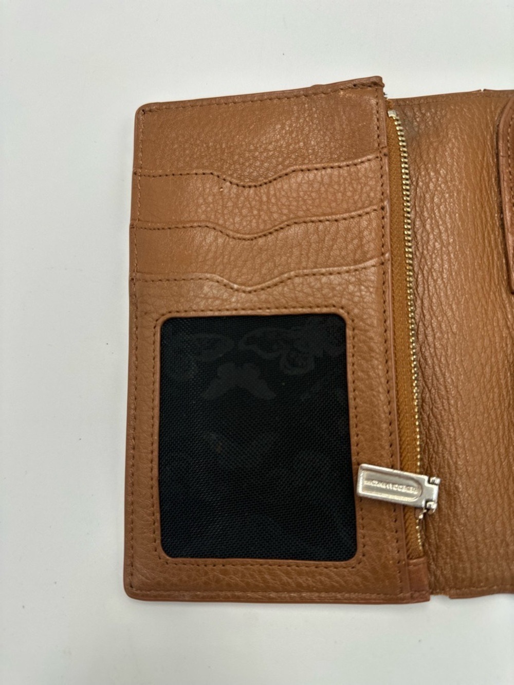 Rebecca Minkoff Mini Brown Fringe Vegan Leather Wallet Missing Crossbody Strap - Picture 5 of 15